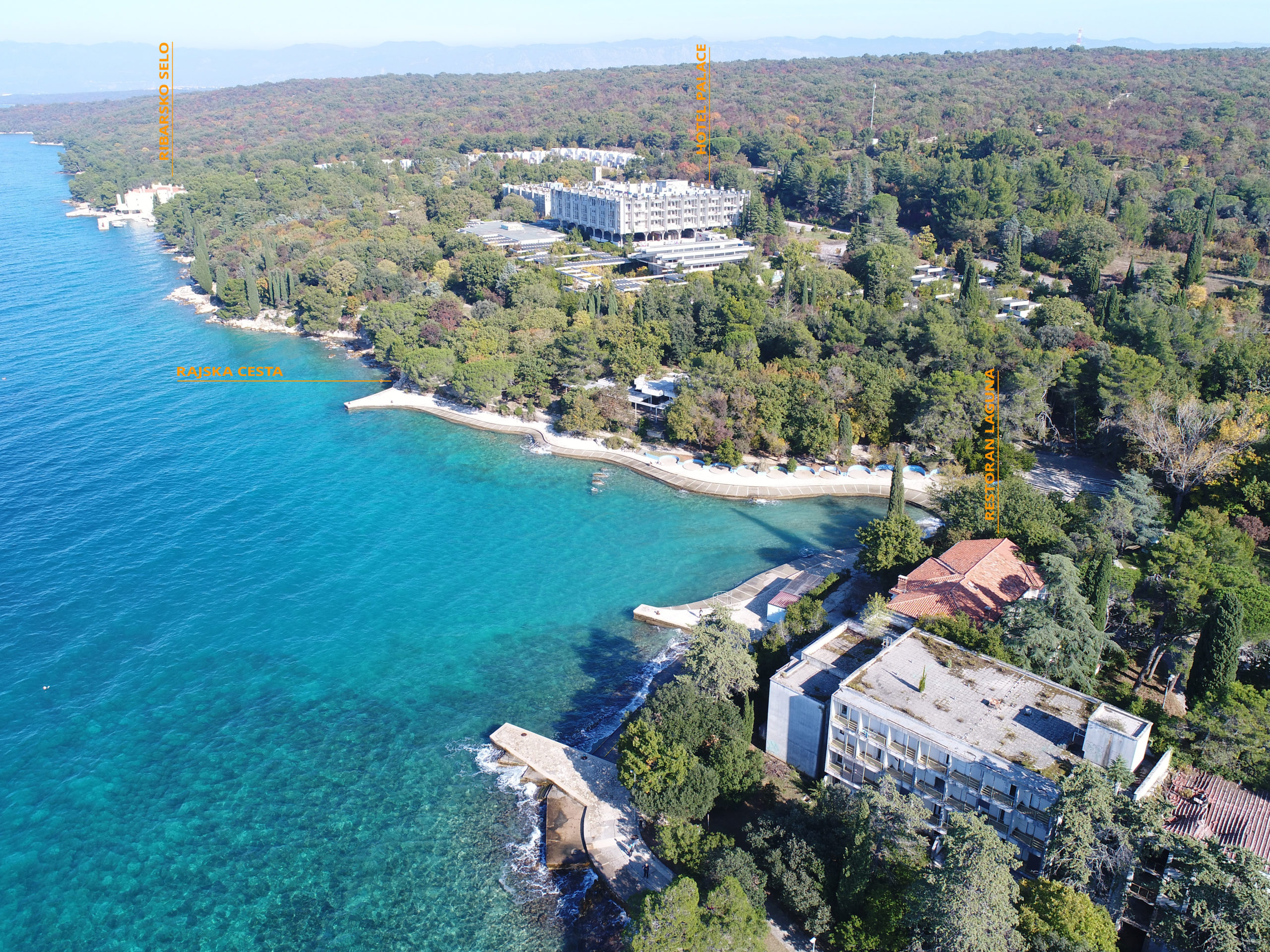 Hotelski kompleks Haludovo — snimka iz zraka