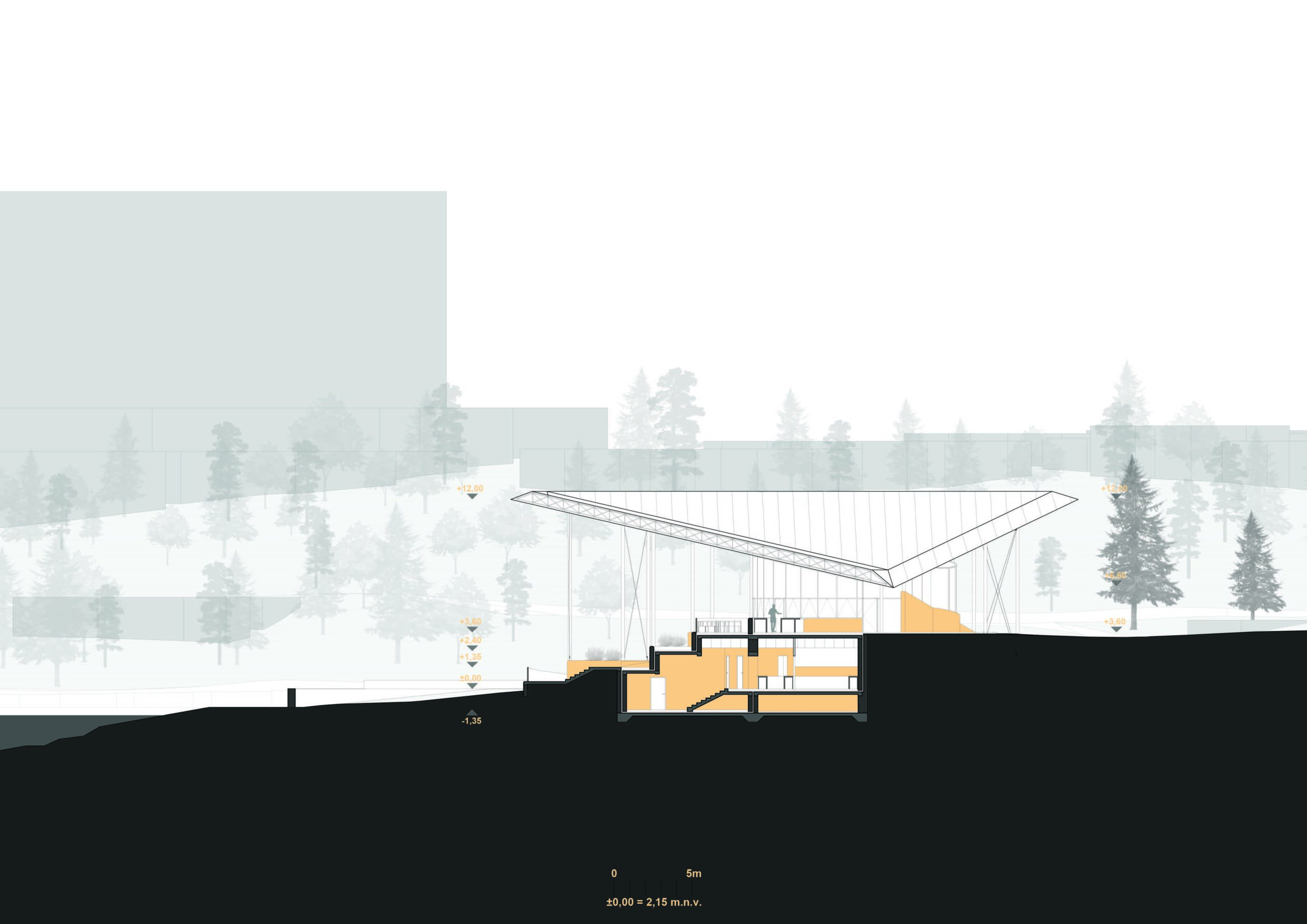 Restoran Sunset — presjek A-A